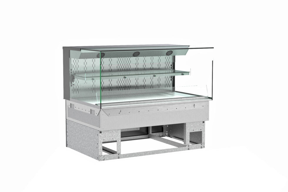 Reveal® Self-Service Heated Slide In Counter Case, 47-3/4"W x 33"D x 20-3/8"H
