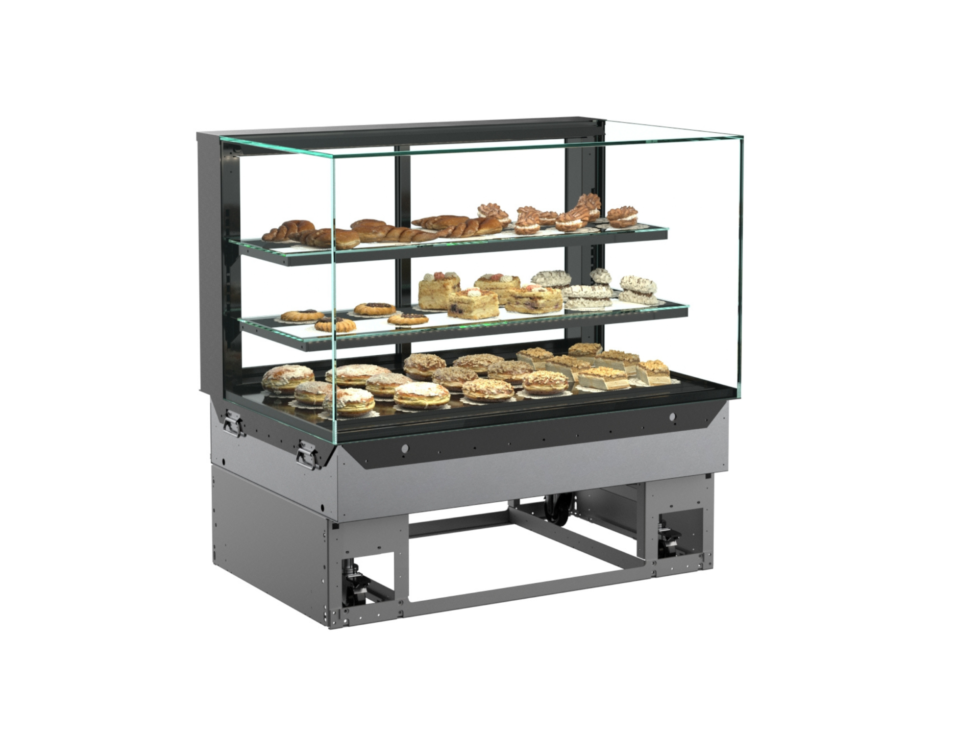 Reveal® Service Non-Refrigerated Slide In Counter Case, 35-3/4"W x 33"D x 27-7/8"H