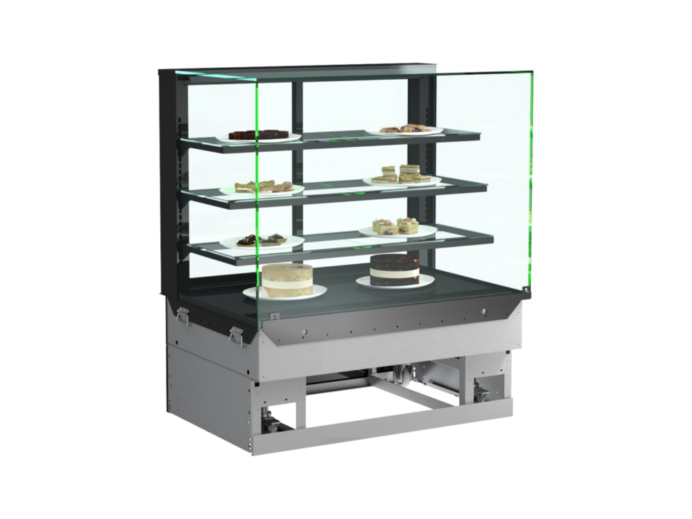 Reveal® Service Non-Refrigerated Slide In Counter Case, 35-3/4"W x 33"D x 35-3/8"H