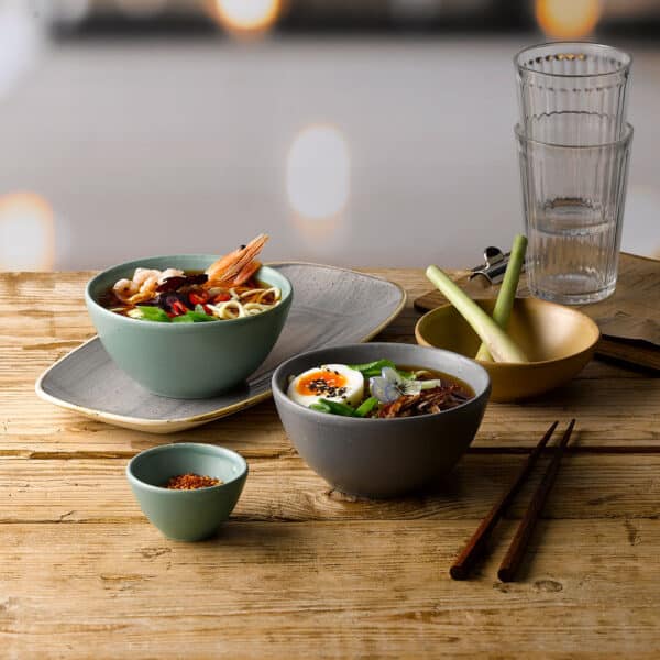 Stonecast 11 3/4" x 6" Peppercorn Grey Oblong Plate