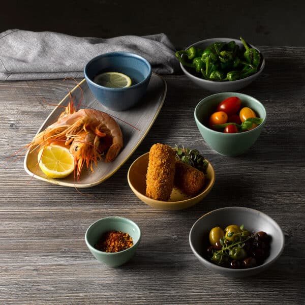 Stonecast 11 3/4" x 6" Peppercorn Grey Oblong Plate