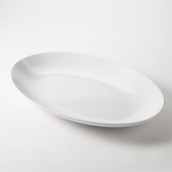 21-1/2" x 14-2/5" Oval Melamine Platter, White