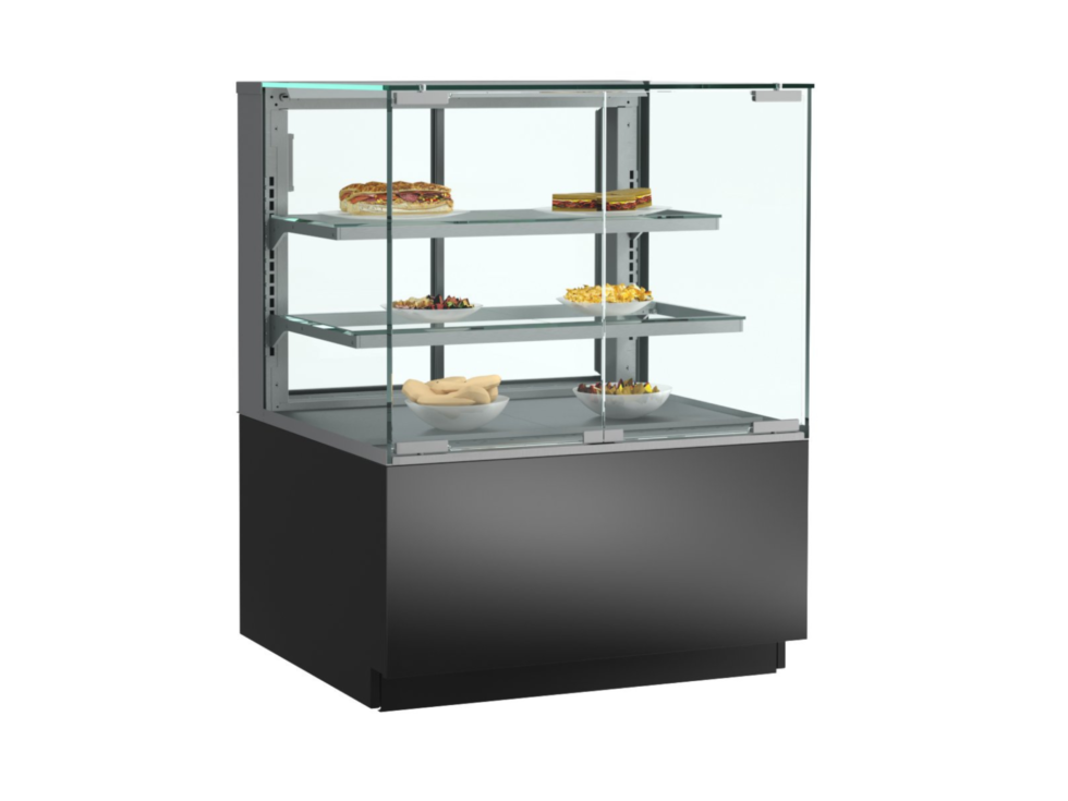 Reveal® Service Heated Display Case, freestanding, 47-3/4"W x 33"D x 47-1/8"H
