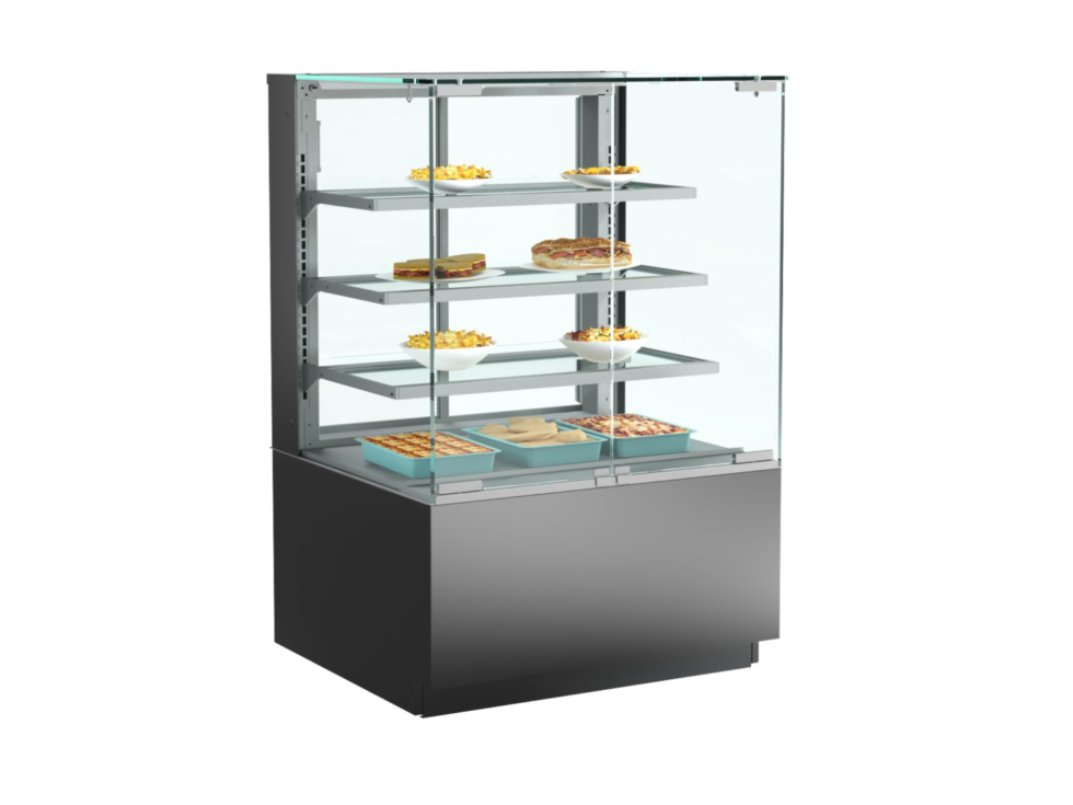 Reveal® Service Heated Display Case, freestanding, 35-3/4"W x 33"D x 54-5/8"H