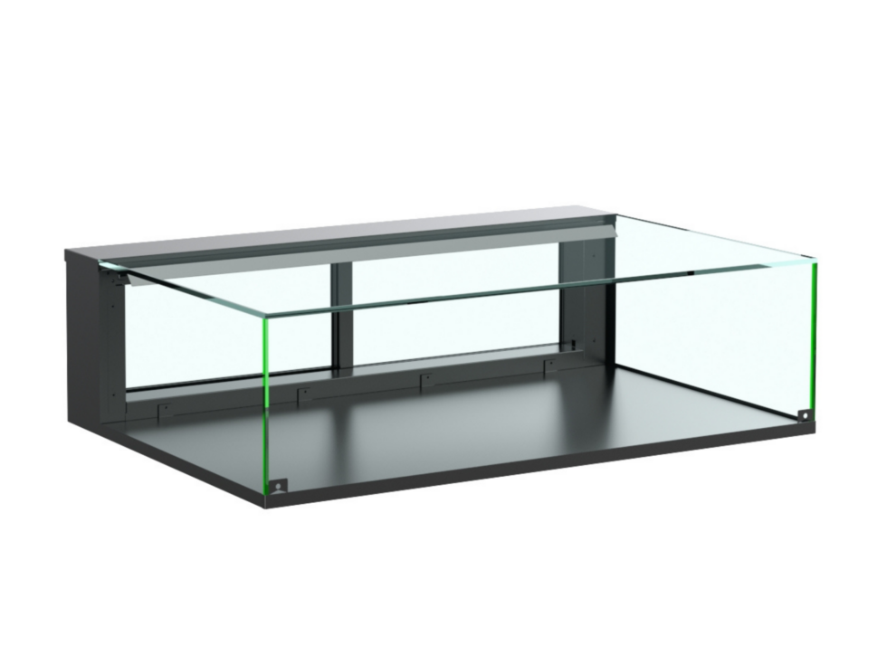 Reveal® Service Non-Refrigerated Display Case, countertop, 47-3/4"W x 32-5/8"D x 13-5/8"H