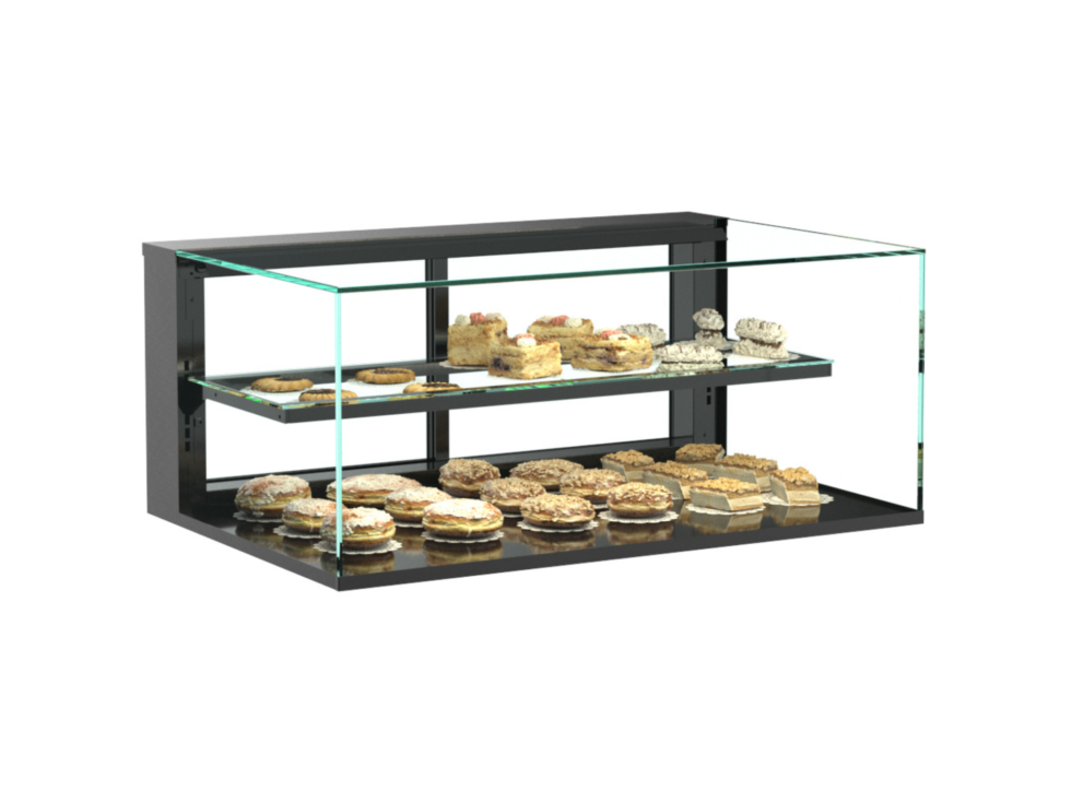 Reveal® Service Non-Refrigerated Display Case, countertop, 35-3/4"W x 32-5/8"D x 20-3/8"H