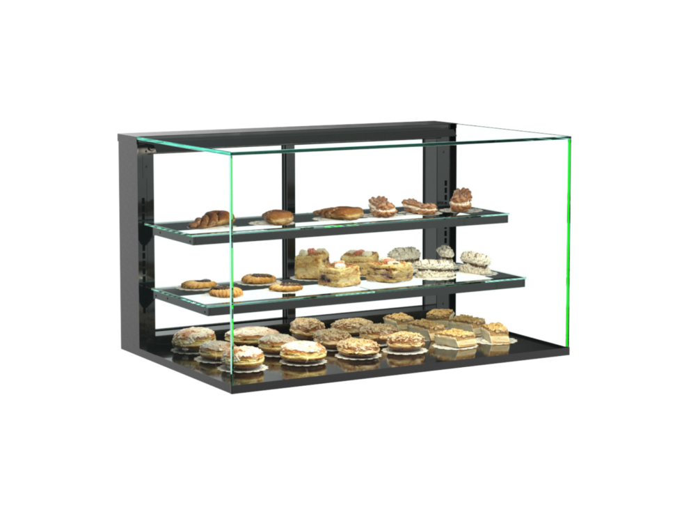 Reveal® Service Non-Refrigerated Display Case, countertop, 47-3/4"W x 32-5/8"D x 27-7/8"H