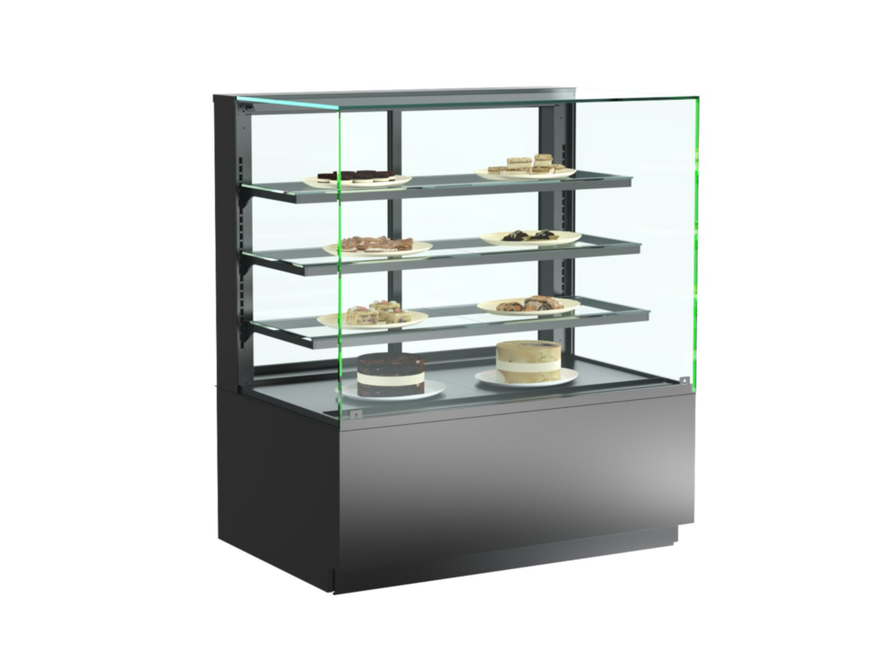 Reveal® Service Non-Refrigerated Display Case, freestanding, 35-3/4"W x 33"D x 54-5/8"H