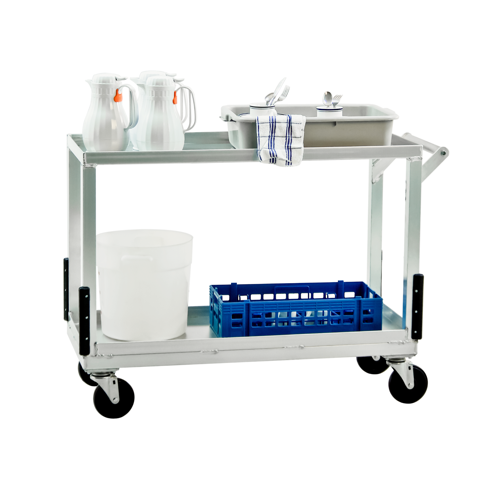 Floral Display Cart 17"x40" - 2-Shelf Aluminum