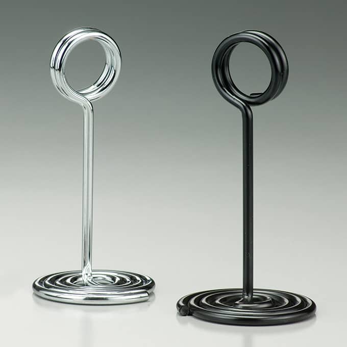 4"H Black Swirl Base Number Stand