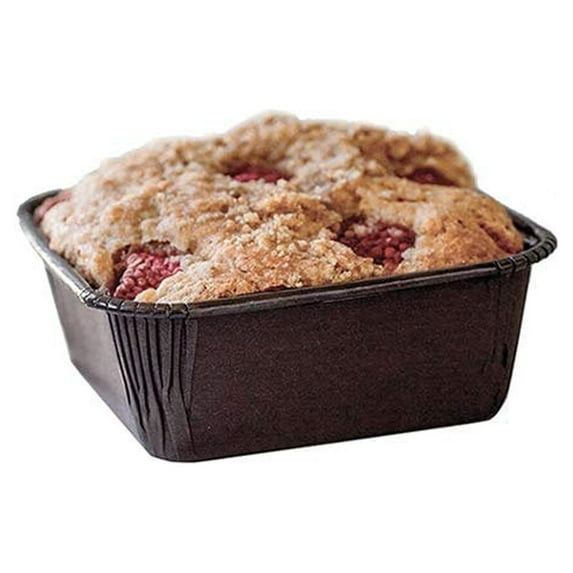 Brown Ecos Disposable Square Baking Mold, 3-1/8" x 3-1/8" x 1-1/2", 20-Pack