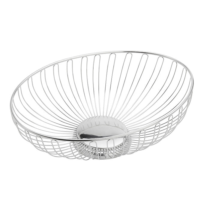 13-3/8" x 9-1/4" Oval Stainless Steel Basket