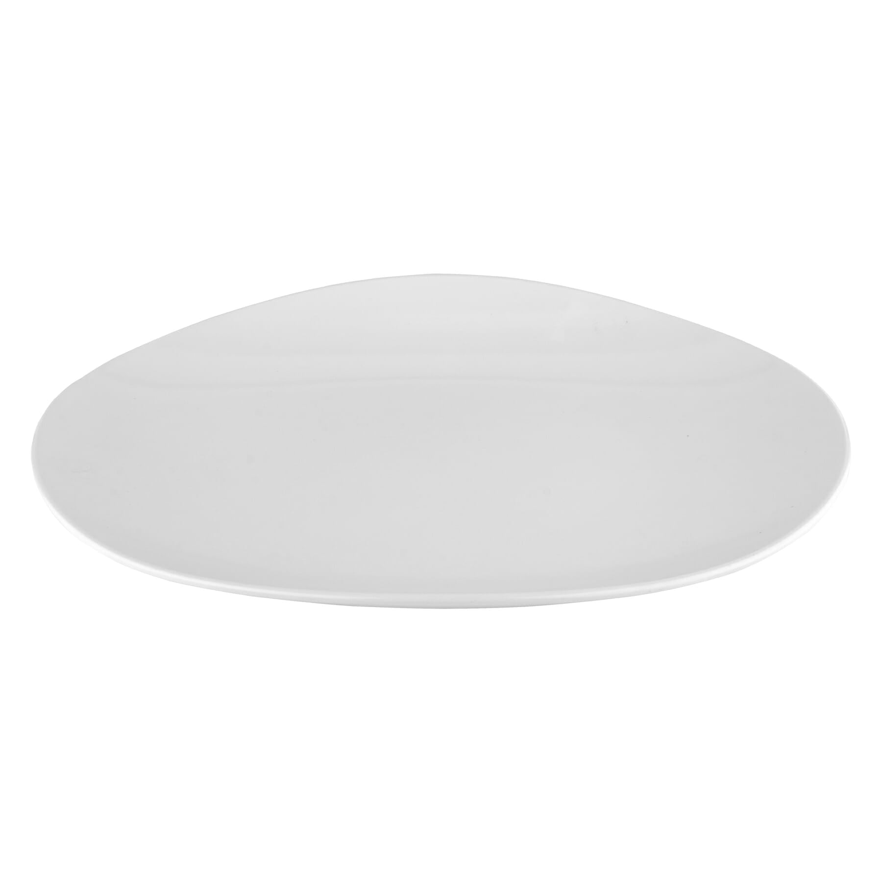 Osslo 17.75" x 13" Flared Oval Platter, White