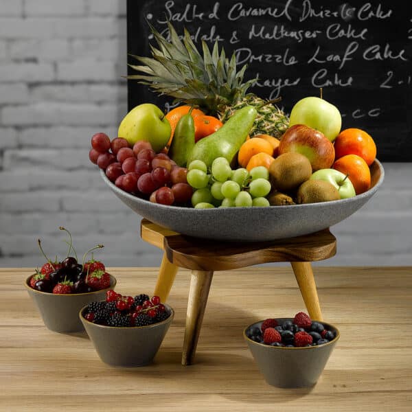 Stonecast 12 oz. Peppercorn Grey Round Zest Bowl