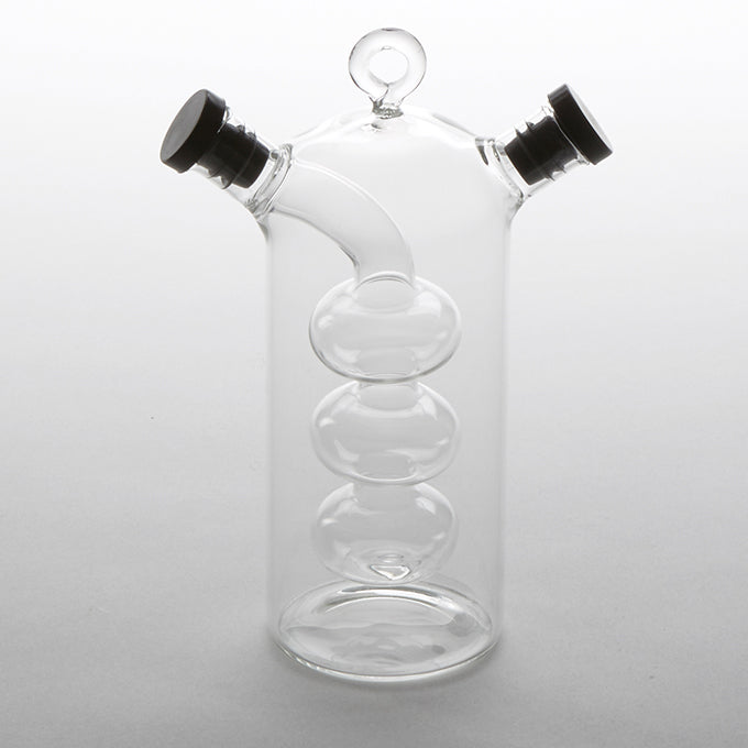 10.5 oz. / 2 oz. Dual Chamber Glass Oil and Vinegar Cruet