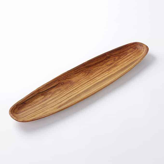 23-5/8" x 5-7/8" Oblong Olive Wood Serving Board