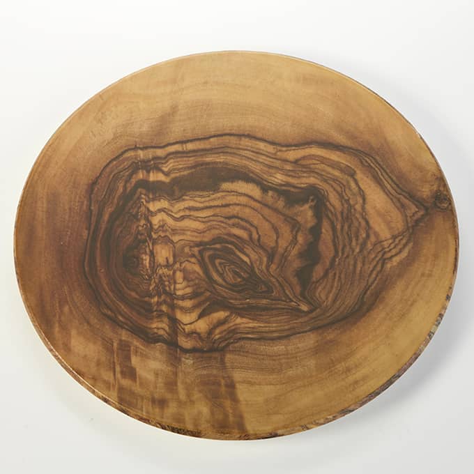Naturals™ 17-1/4" Round Melamine Serving Board, Olive Wood
