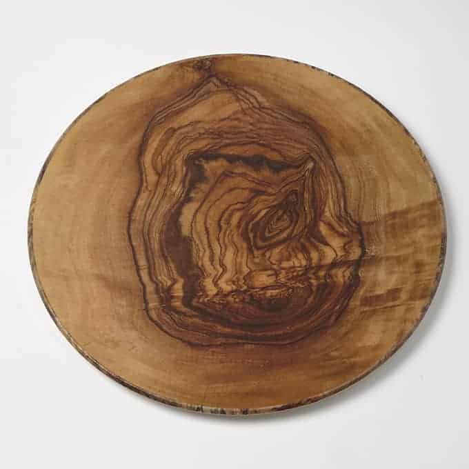 Naturals™ 21-1/2" Round Melamine Platter, Olive Wood