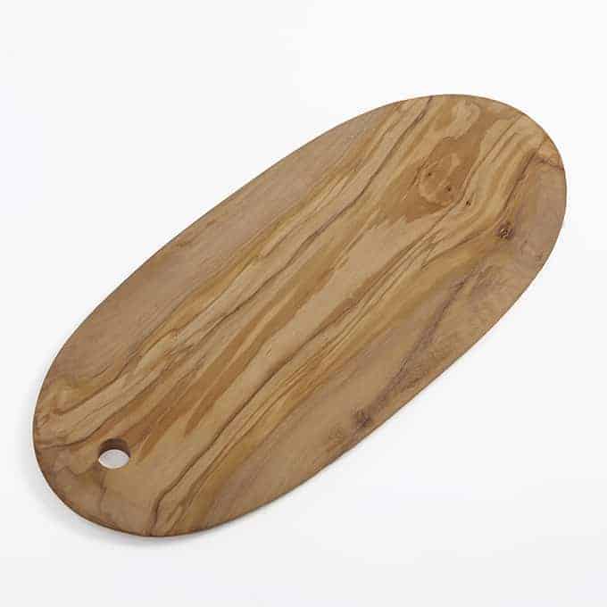 16-1/8" x 7-1/8" Oblong Olive Wood Serving Board