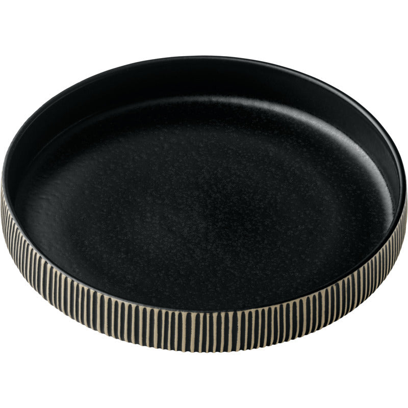 Nara Plate, 9.5", Black/White
