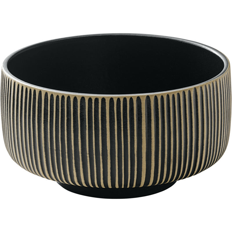 Nara Dish, 5.9", Black/White