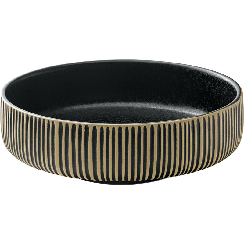 Nara Dish, 6.3", Black/White