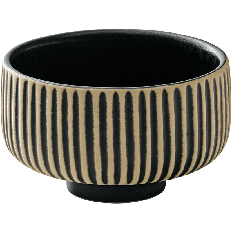 Nara Small Bowl, 4.1 oz, 3.1", Black/White