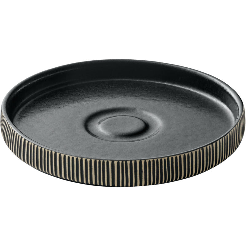 Nara Saucer, 5.9", Black/White