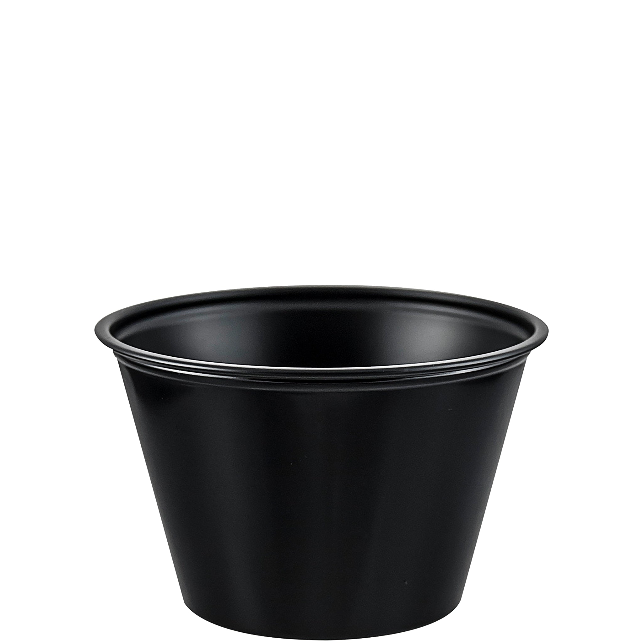 4 oz. Black Plastic Portion Container