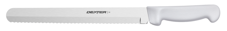 Basics® Scalloped Slicer/Bread Knife, 10", White