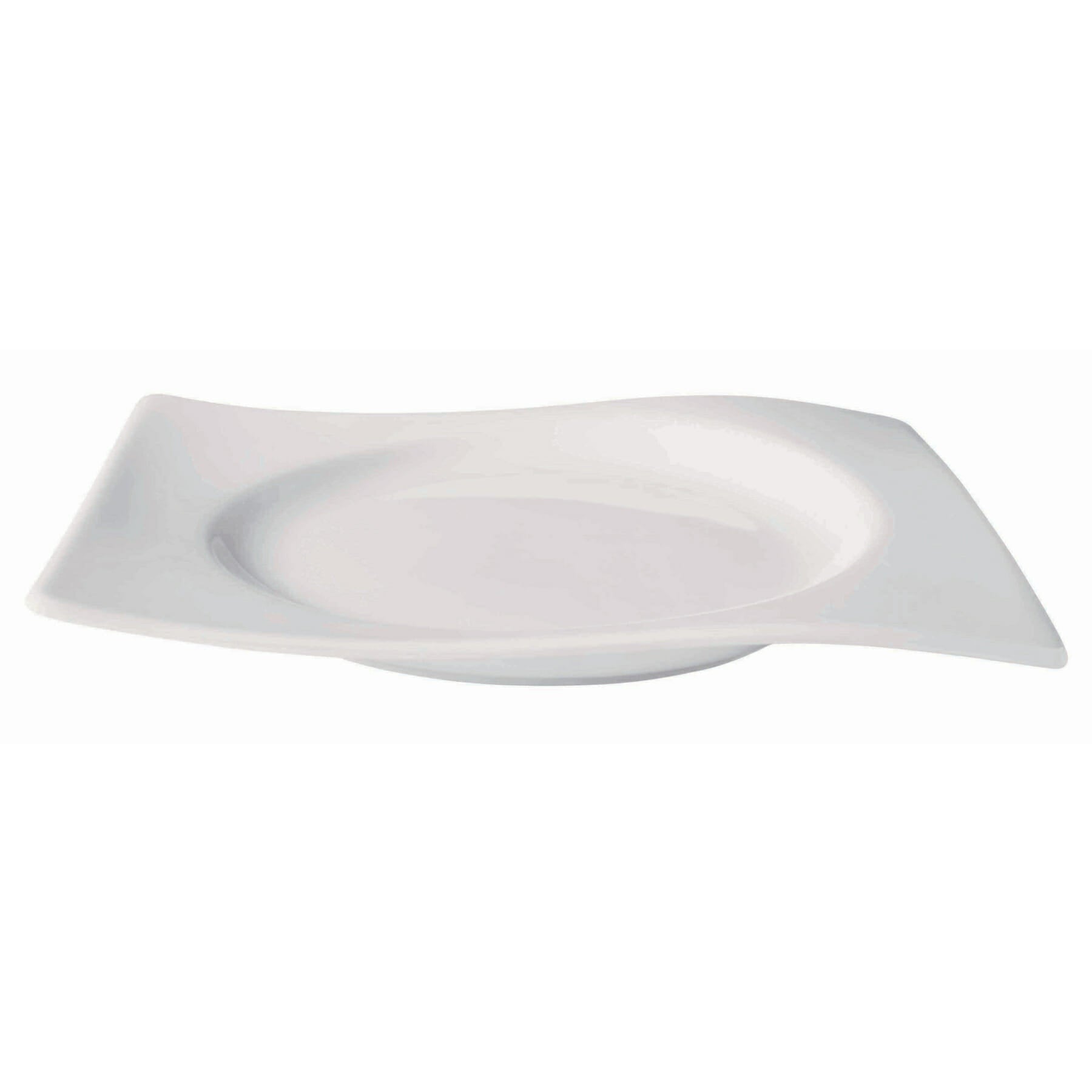 Corona Actualite 10-1/4" Rectangular Wave Plate, White