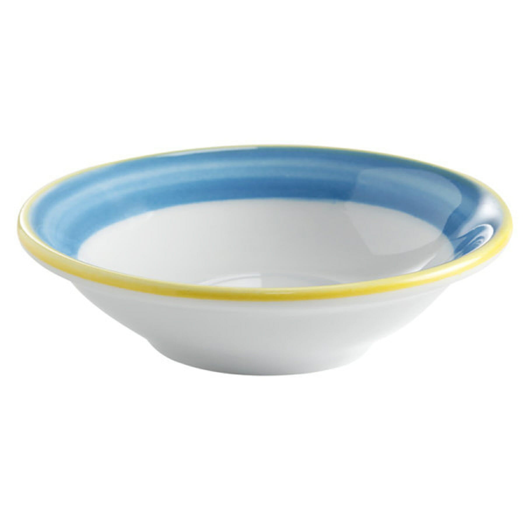 Corona Calypso 10 oz. Grapefruit Bowl, Blue with Yellow Rim