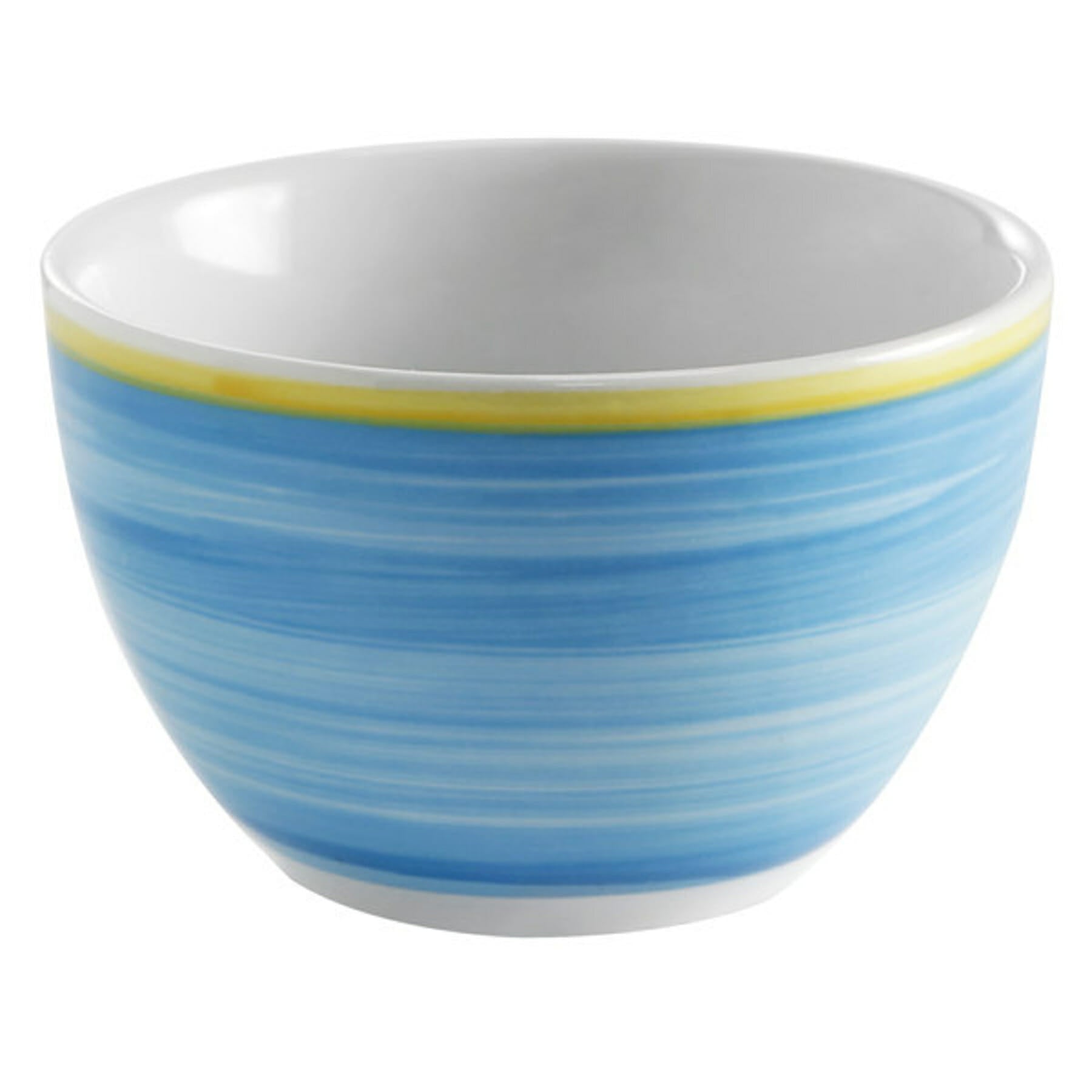 Corona Calypso 8.8 oz. Bouillon Cup, Blue with Yellow Rim