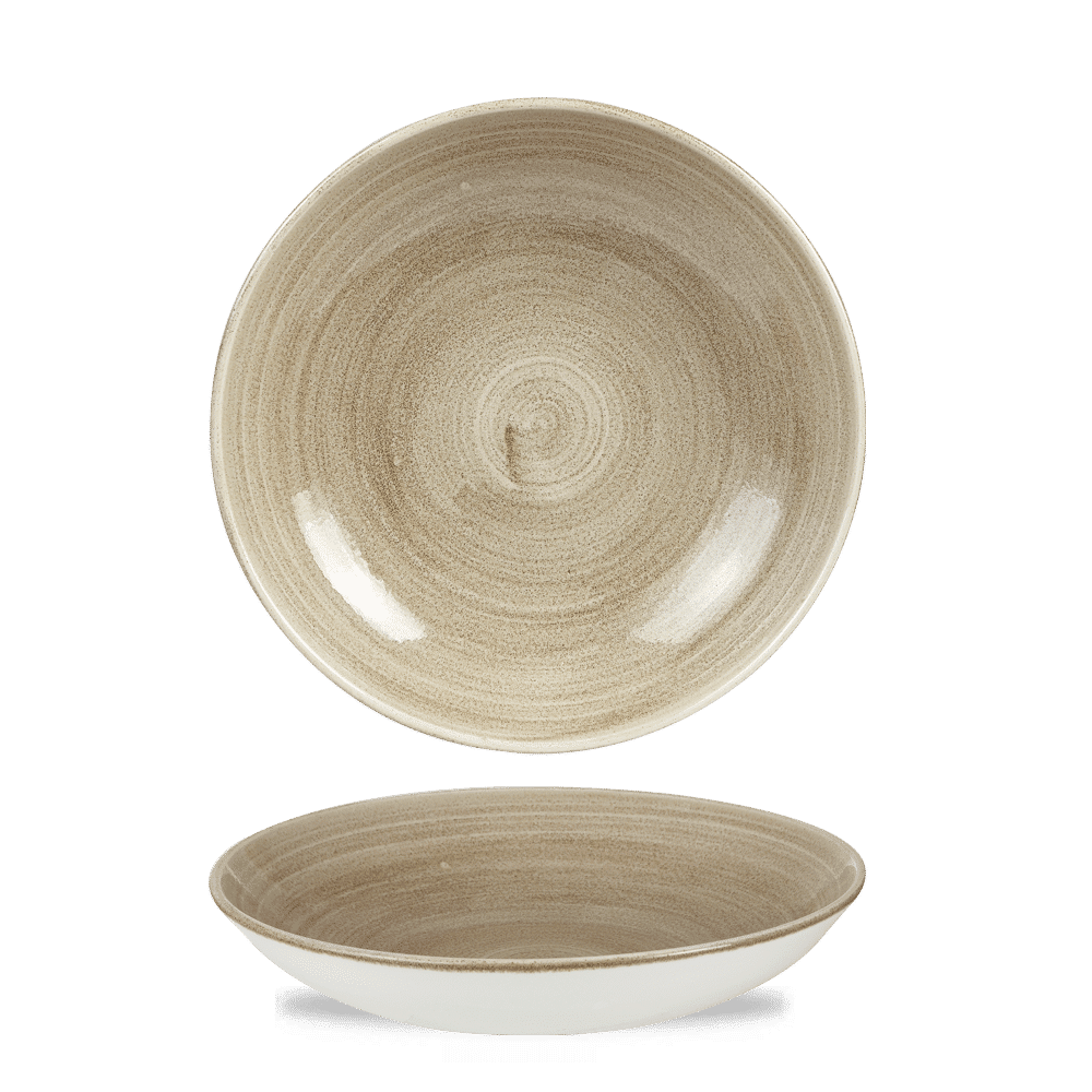 Stonecast Patina 40 oz. Antique Taupe Coupe Bowl
