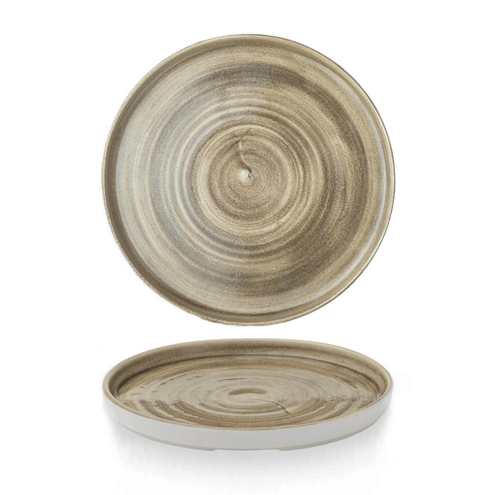 Stonecast Patina 10 2/8" Antique Taupe Walled Plate