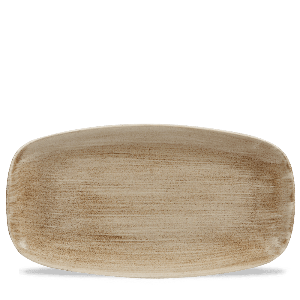 Stonecast Patina 13 7/8" x 7 3/8" Antique Taupe Oblong Plate