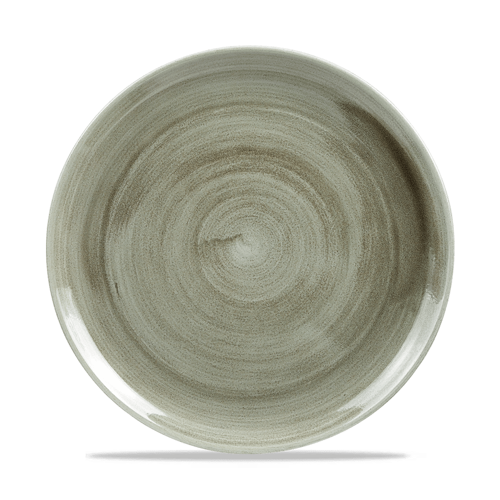 Stonecast Patina 10 1/4" Burnished Green Coupe Plate