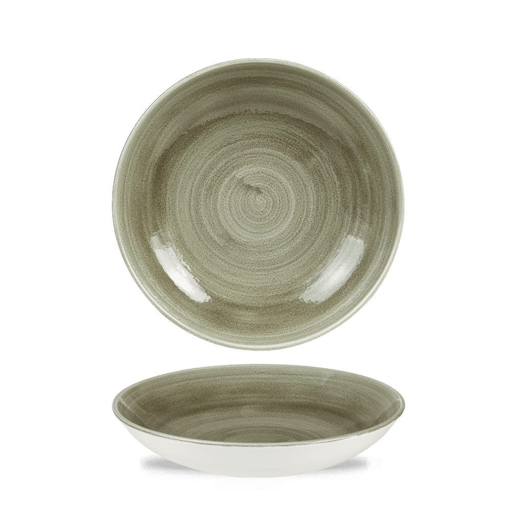Stonecast Patina 15 oz. Burnished Green Coupe Bowl