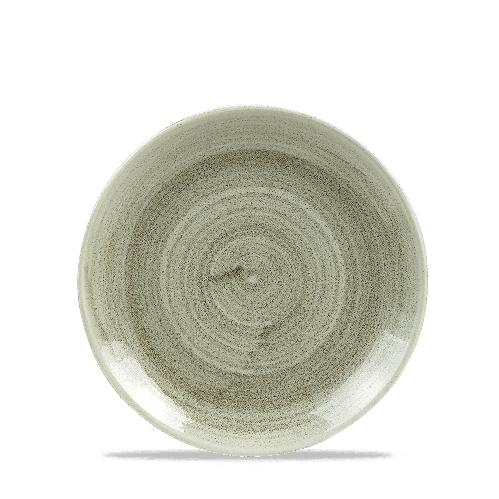 Stonecast Patina 6 1/2" Burnished Green Coupe Plate