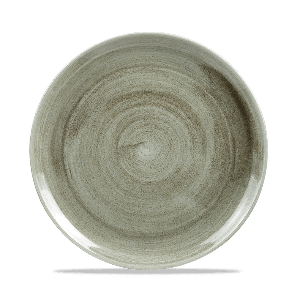 Stonecast Patina 8 2/3" Burnished Green Coupe Plate