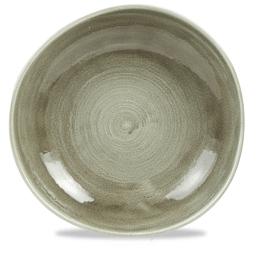 Stonecast Patina 11 1/4" Burnished Green Organic Round Plate