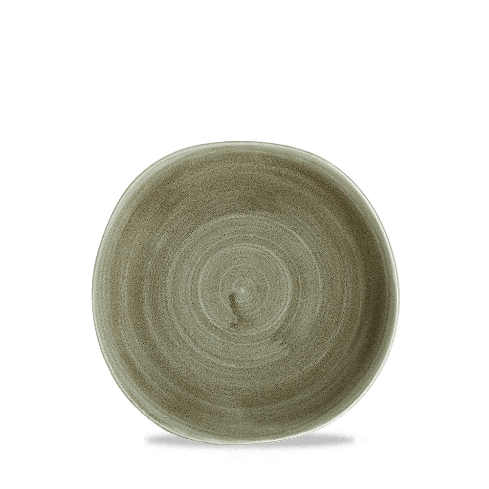 Stonecast Patina 7 1/4" Burnished Green Organic Round Plate