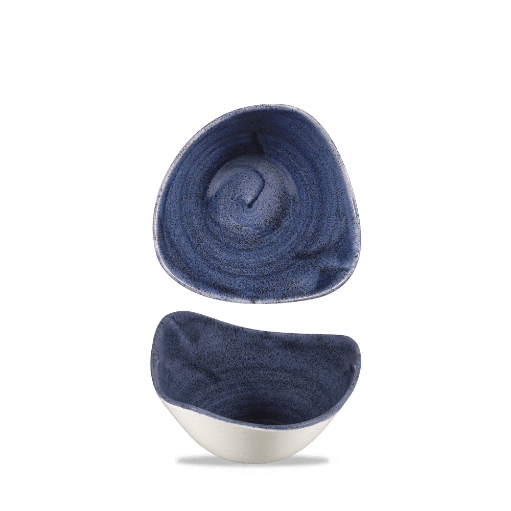 Stonecast Patina 9 oz. Cobalt Blue Triangle Bowl
