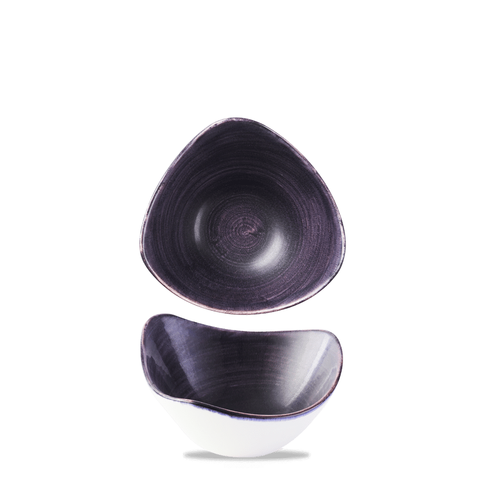 Stonecast Patina 9 oz. Deep Purple Triangle Bowl