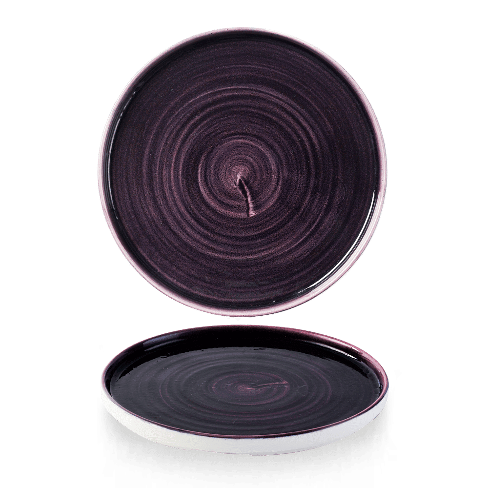 Stonecast Patina 10 2/8" Deep Purple Walled  Plate