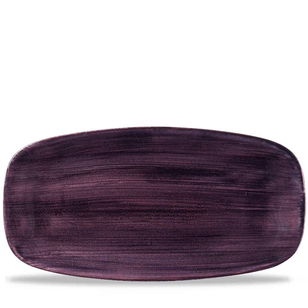 Stonecast Patina 13 7/8" x 7 3/8" Deep Purple Oblong Plate