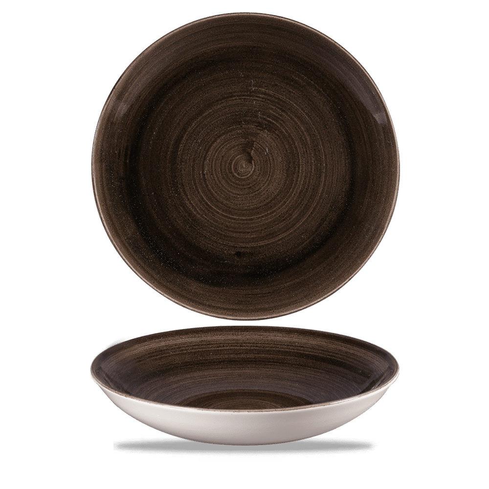 Stonecast Patina 40 oz. Iron Black Coupe Bowl
