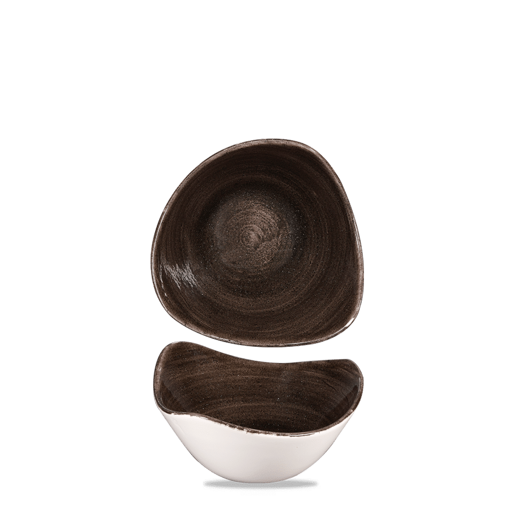 Stonecast Patina 9 oz. Iron Black Triangle Bowl