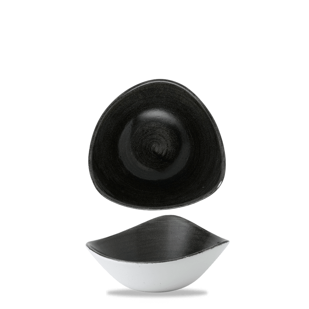 Stonecast Patina 13 oz. Iron Black Triangle Bowl