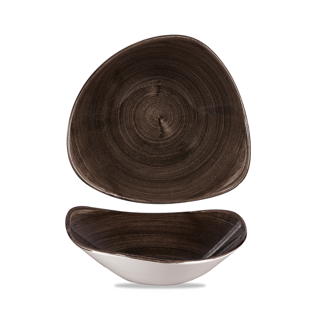 Stonecast Patina 21 oz. Iron Black Triangle Bowl